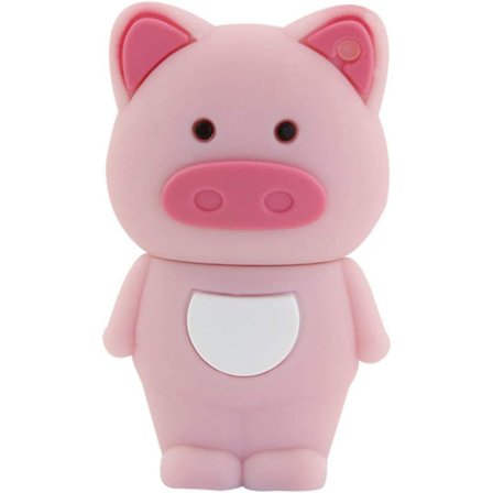 64GB USB2.0-enhet Söt rosa gris Djurmodell USB -blixt