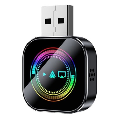 Q1AS langaton CarPlay/Android Auto/Mirror Link -sovitin - 3-in-1 CarPlay-laatikko