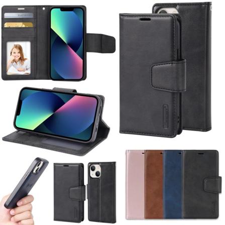 iPhone 14 Plus - HANMAN 2-1 Plånboksfodral Svart