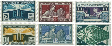 Frankrig 1924-1925 - YT 210-215 - Postfrisk