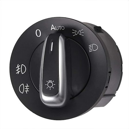 Hovedlysbryter 5ND941431B, 10 Pins Hovedlysbryter Kontrollbryter for VW: Golf, Eos, Scirocco, Tiguan, Touran, Caddy, Passat