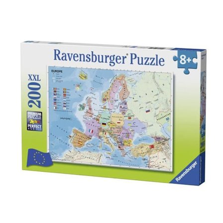 Ravensburger - 200 bitars XXL-pussel - Karta över Europa - Blandat - Från 8 år
