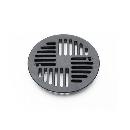 Purus Art deco Sigte art déco mønster, sort, Indendørs afløb