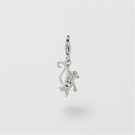 Monkey Charm - Sterling Silver - Safira