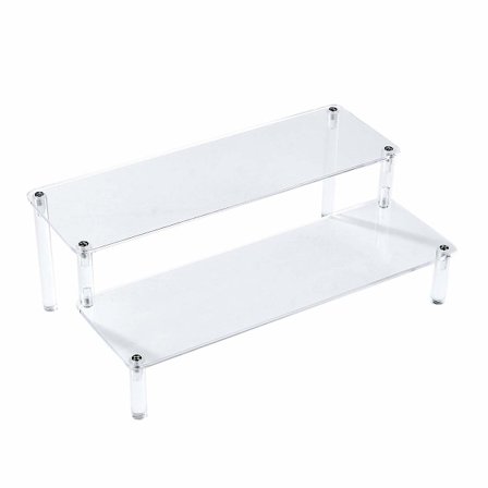 2-lags Klar Akryl Display Stativ Cupcake Holder, Dessert Display Riser (1 Pakke - 16" X 6.9" X 3.2")