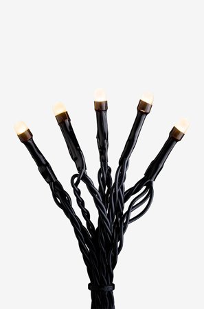 Konstsmide - Batteridriven slinga 200 LED - Svart - Julbelysning ute - Från Homeroom