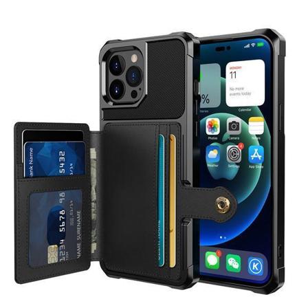 Rfid Skyddat Kortskal-extra Förstärkt Iphone 14 Plus Svart