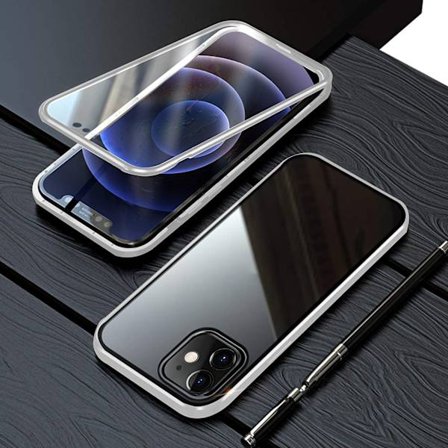 Magnet fodral för iphone 12/12 pro silver