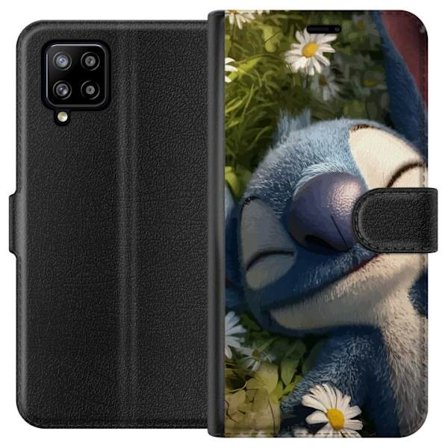 Kompatibel Tegnebogsetui til Samsung Samsung Galaxy A42 5G Legende blå fantasi væsen mod mørk baggrund med en humoristisk udtryk, livlig og minimal