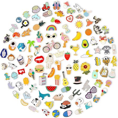 30 kpl Sähköpostimaali Pin-merkkisetti Piirretty Rintaneula Koriste Lapel-neulat Värillinen Metallimerkki Neulat Sopii Laukkuille, Vaatteille, 