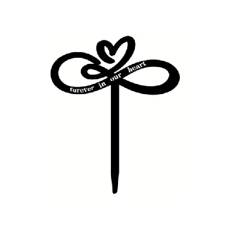 Minnesmerke Gravmarkører For Alltid i Vårt Hjerte Minnesmerke Stake Sympatigrav Plakett Stake Kirkegård Hage Stake Metall