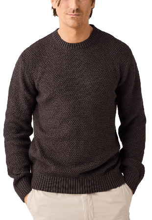 Knowledge Cotton Apparel Organic crew neck knit - GOTS/Vegan Tröjor Herr Brun XXL