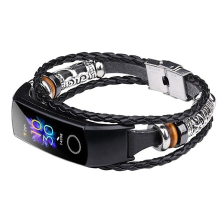 För Huawei Honor Armband Huawei Honor 5/4 Metall Etnisk Stil Pärlor Vintage Diy Element Ersättning ArmbandSvart