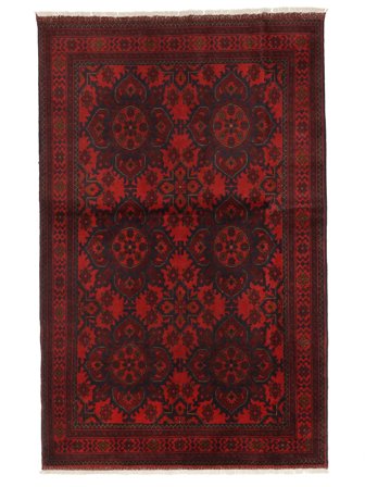 Afghan Khal Mohammadi Teppich 128X200 Schwarz/Dunkelrot Wolle, Afghanistan