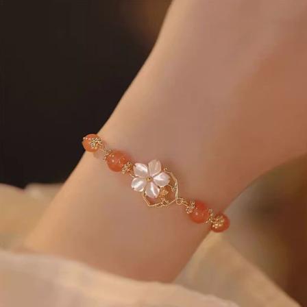 Vintage Elegant utsøkt blomst legering armbånd mote krystall