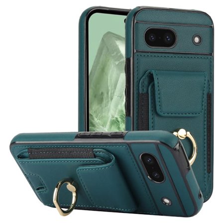 For Google Pixel 8a Kickstand Case Phone Cover with Card Slots