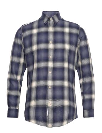 Slhslimrobin Shirt Ls W Camp Skjorte Casual Navy Selected Homme