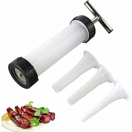 Manuell pølsefyllingsmaskin, husholdningshåndholdt pølsefyllingsverktøy, håndlaget pølsemaskin, liten pølsefyllingsmaskin