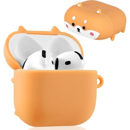 Case for AirPods 4th Generation 2024, Cute Cartoon Kawaii - with Keychain Funny Design Protective Case for Girls Teens Women Case