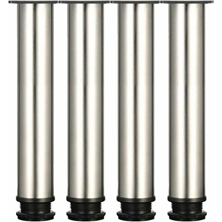 4 justerbare ben 300mm højde fortykkede møbelben bordben rustfrit stål møbelben,