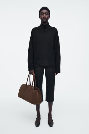 COS Femme Petit Sac Bowling Studio - Cuir Bag in Marron