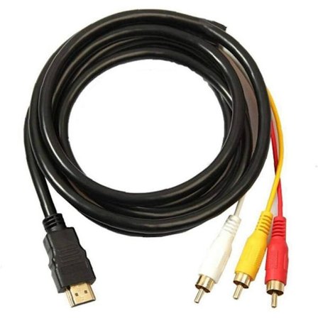 HDMI till RCA 3-kabel HDMI till RCA-omvandlare adapterkabel HDMI envägs överföringskabel 1,5 m RCA