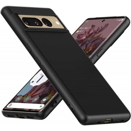 Google Pixel 7 Pro ultraohut pehme kuminen mattamusta kansi Black