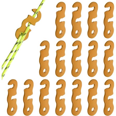 16 stk. aluminiums telt barduner, justerbar bardunstrammer, bardunstrammer til camping, vandring, rygsækrejser, picnic, udendørs telt tilbehør