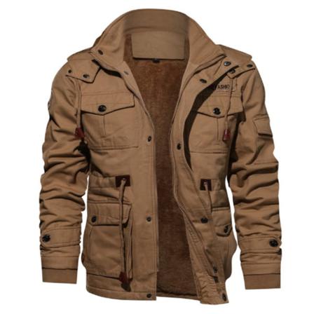 Vinter Casual Thicken Jacketjacka För Män Brown 3xl