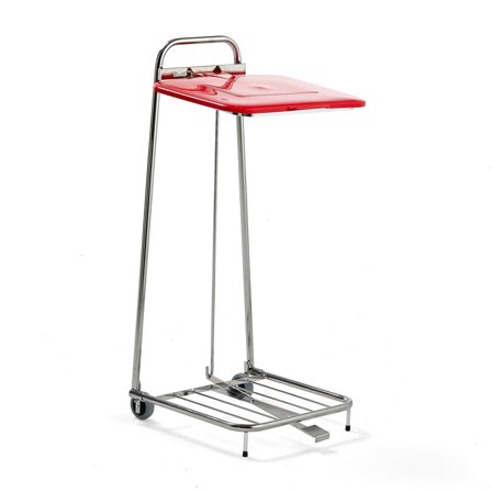 Säckhållare, 125 liter, rött lock