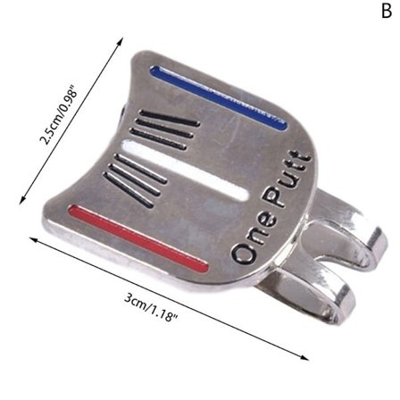 One Putt Design Golf Ball Mark plus Magnetic Golf Hat Clip Golf