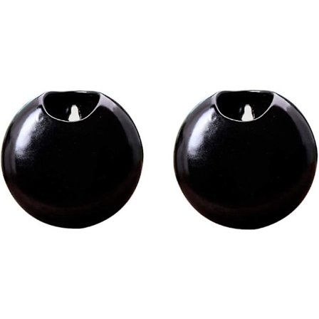 Sæt af 2 Mini Væghængte Keramik Blomsterpotter Sort Lille Blomsterpot Dekoration Til Balkon, Indendørs Og Udendørs