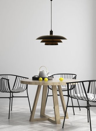 Epsilon taklampe Ø45 - sort