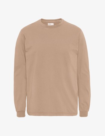 Oversized Organic LS T-shirt - Honey Beige - L