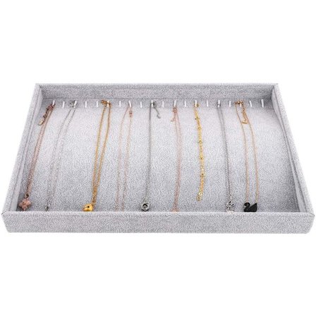 Smykkeskrin, ringoppbevaringsboks, øredobber oppbevaringsboks, brett, displaystativ, flanell smykkeoppbevaringsdisplay (halskjedeplate)