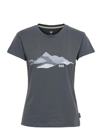 W Skog Recycled Graphic Tee Grey Helly Hansen