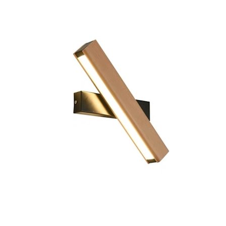 LED Vägglampa, 4W 400LM Vägglampa i trä 360° Vridbar