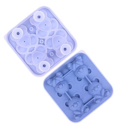 Isbitbrett i silikon av matkvalitet, unik koalaformet isform, gjenbrukbar ismaskin for suppefrysere, vin og juice