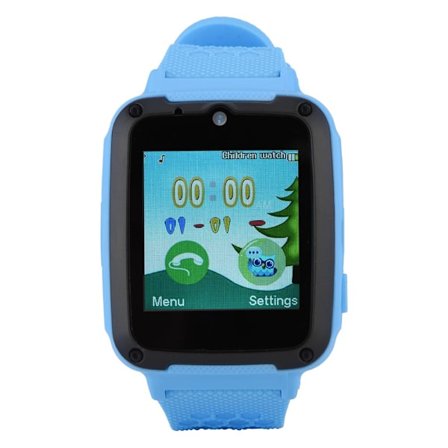 Bluetooth GPS Locator Smart Watch Lär Appar SIM Anti förlorad Klocka för Barn SOS Samtal(Blå)