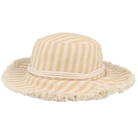 Seeberger - Gelb bucket Hut - Stripy Fabric Linen Honey Bucket @ Hatstore