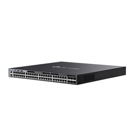TP-Link Omada 48-Port Gigabit Stackable L3 Managed PoE+ Switch with 6 10G Slots 48 Gigabit RJ45 PoE+ ports 6 10 Gbps SFP+ slots Up to 1440 W total
