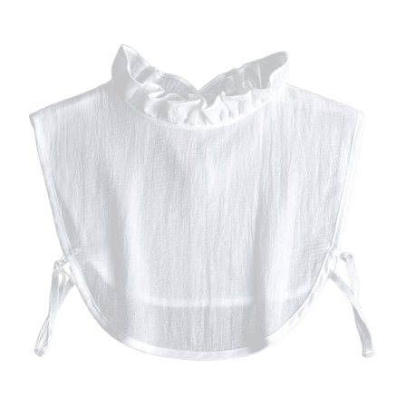 Dame Stå Krage Volang Falsk Krage Hul Nøkkelhull Hvit Avtakbar Halvtopp Dickey