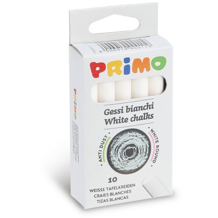 Primo Hvide tavlekridt 10 stk