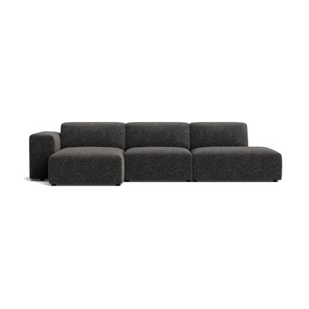 Soma Chaiselongue-Sofa, links | Open end in Genesis Anthrazit, modernes Design, bequeme Polsterung, zeitloser Stil, Gesamthöhe 75cm.