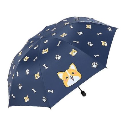 Muoti Sarjakuva Ihana Koiran Corgi Sateenvarjo Naisille UV-Sateenkestävä Sateenvarjo Aurinkovarjo Manuaalinen Taitto