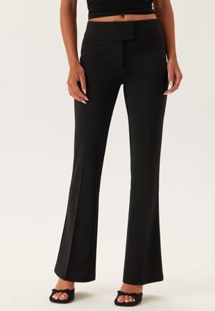 BUBBLEROOM-Soft Suit Flared Trousers-L