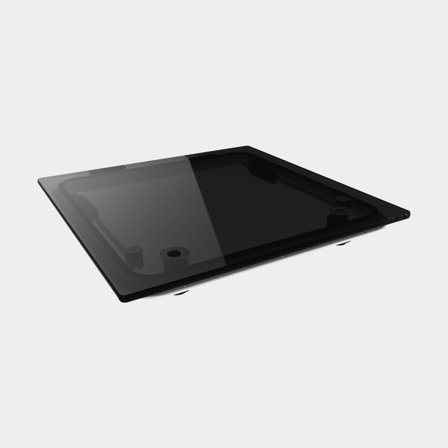 Escotilha de convés Lewmar Flush 3G 60, com haste, 95°, 507 x 507 mm (medida de corte), 577 x 577 mm (medida externa), preto/cinza escuro