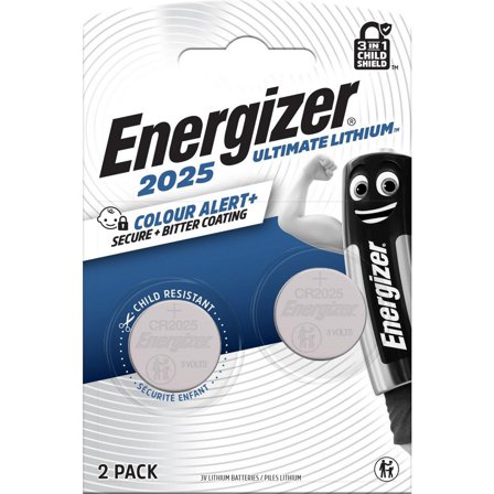 ENERGIZER Batteri Ultimate CR2025 2/fp - Lyreco - Kontorsmaskiner - Batterier - Knappcellsbatterier