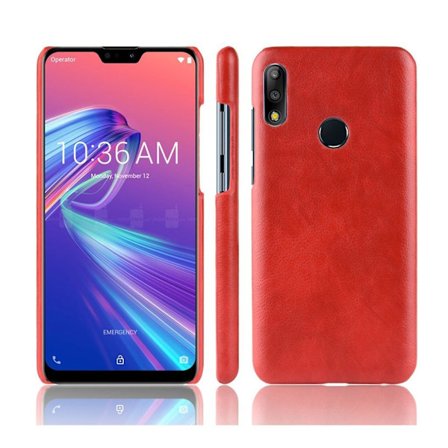 Asus ZenFone Max Pro (M2) läderfodral med litchi textur - röd