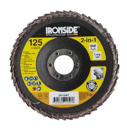 Ironside 201347 Lamellrondell vinklad K40, Kapa, slipa & polera